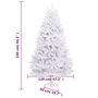 Voir la diapositive 6 : VIDAXL Sapin de Noël artificiel a charnieres avec support blanc 240 cm