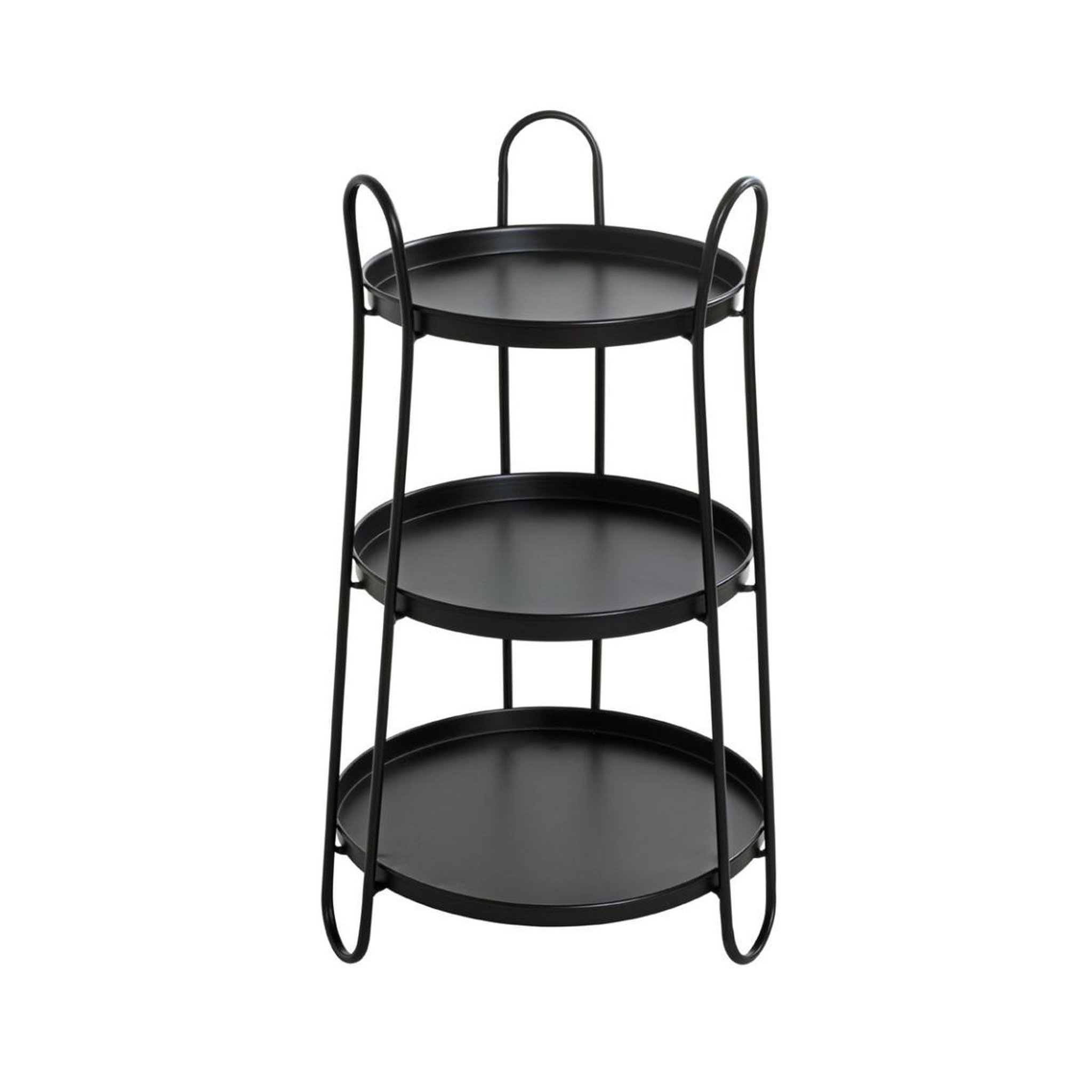 Voir la diapositive 2 : Paris Prix Table d'appoint 3 niveaux déco  regina  72cm noir