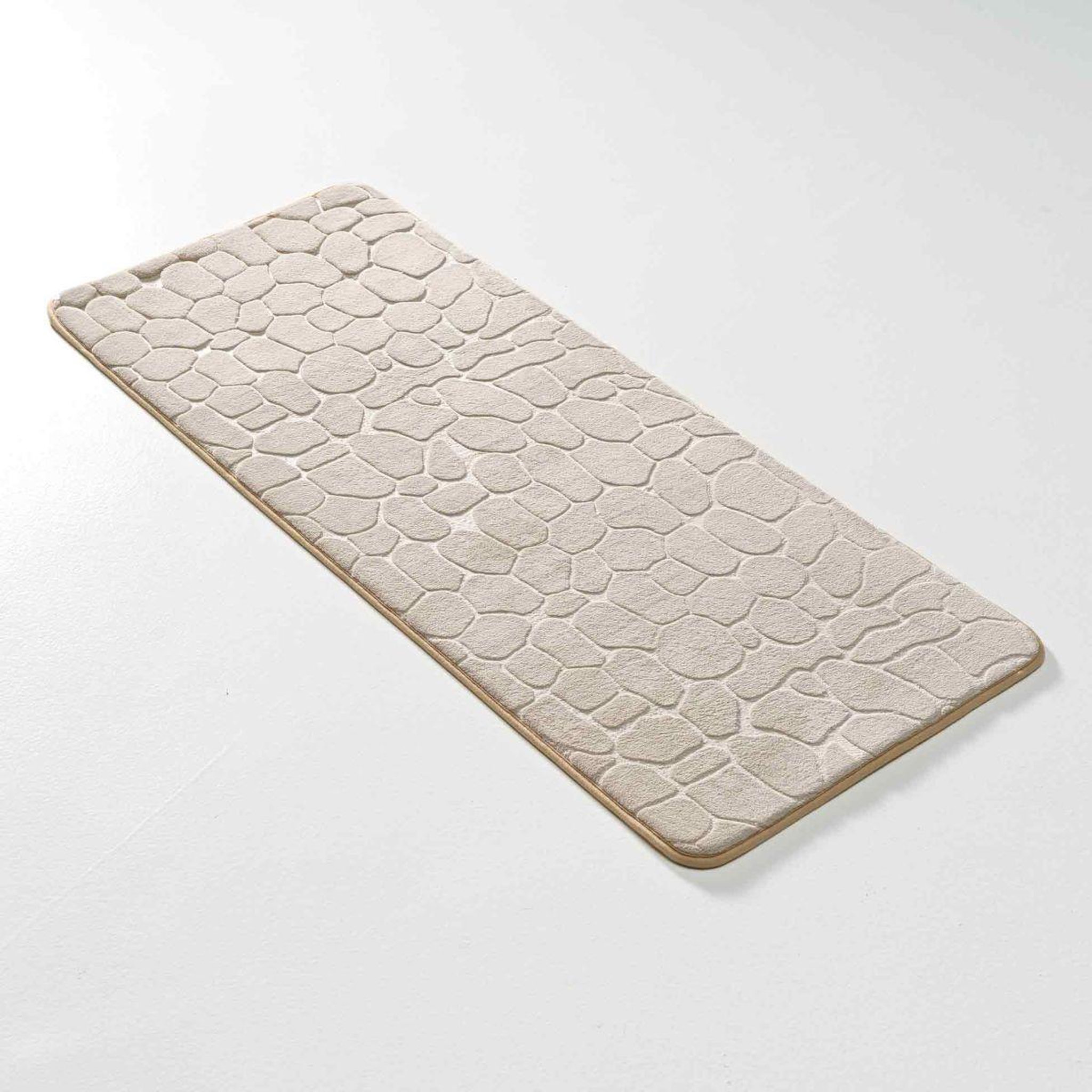 Voir la diapositive 4 : Douceur d'Intérieur Tapis de bain  ricochet  50x120cm taupe