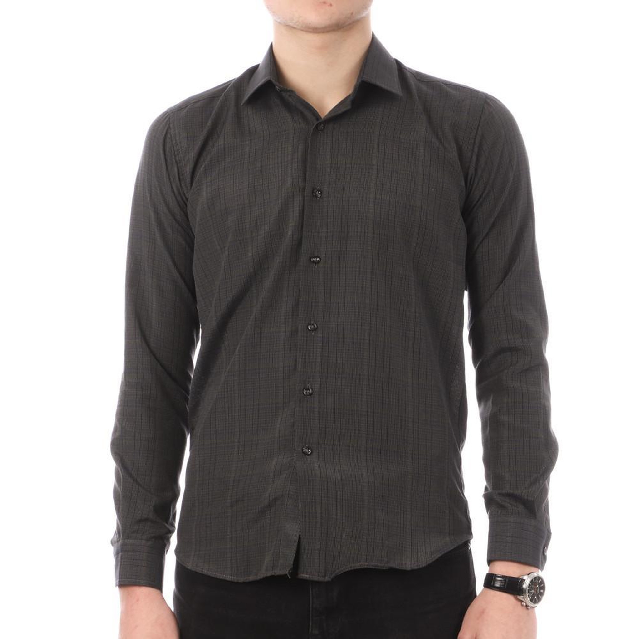 SAINT - HILAIRE Chemise Noir/ Homme Saint Hilaire 204. Coloris disponibles : Vert