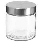 FIVE Bocal en Verre  Guy  750ml Transparent & Argent