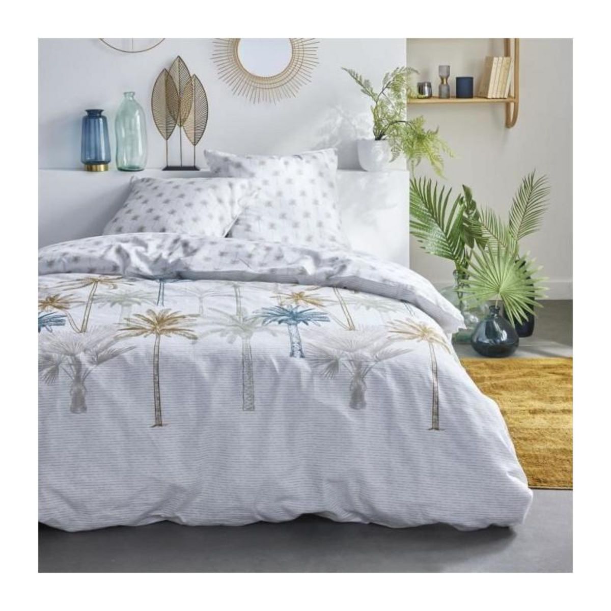 Today Parure de lit 2 personnes - TODAY - Sunshine 16.3 - 240 x 260 cm - 100% Coton imprimé