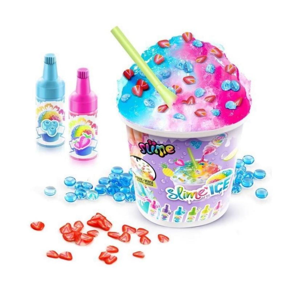 Canal Toys Canal Toys - SO SLIME DIY - Slime Ice Mega Cup - Avec 2 colorants parfumés, 1 cuillere et des décorations - SSC 300