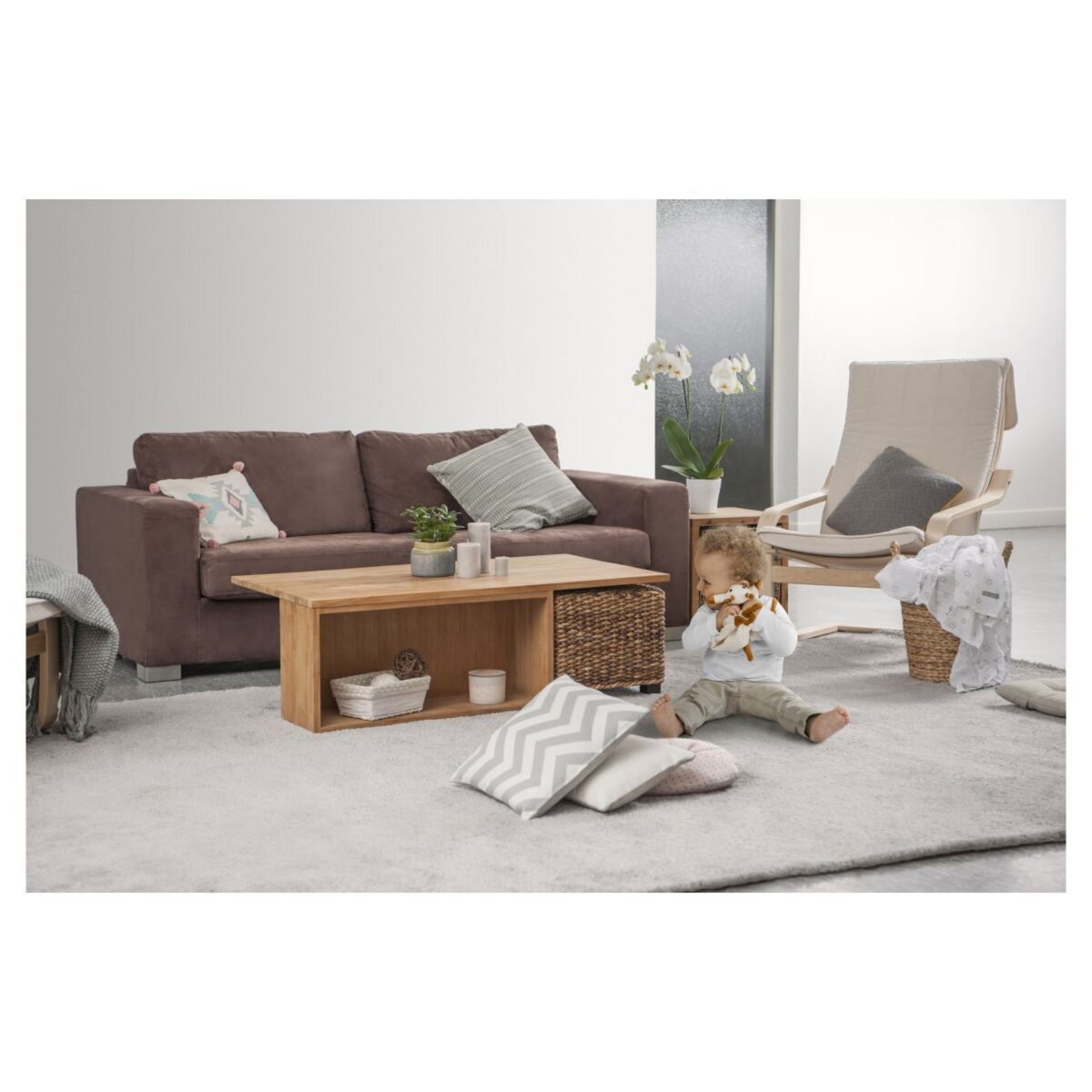 VULLI Doudou avec attache-sucette Sophie la girafe