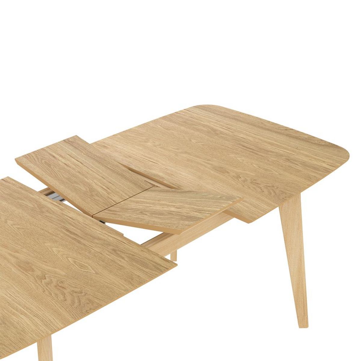 Rendez vous déco Table rectangulaire 4/6 personnes extensible en bois clair 150/180 cm - Oman