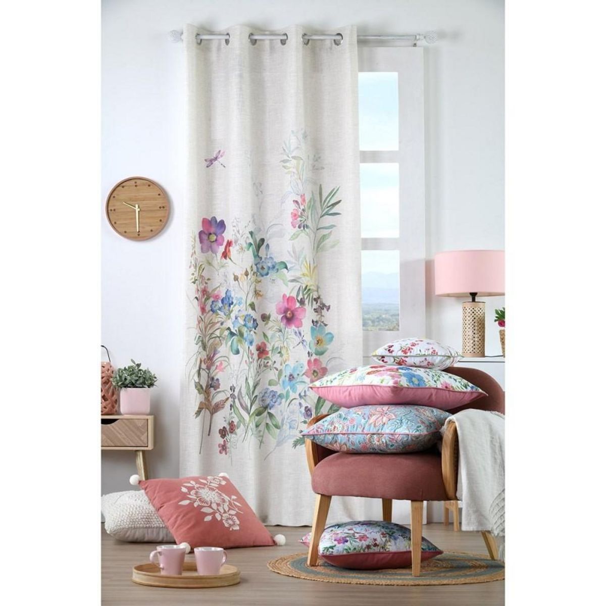 Lovely Casa Rideau à œillets 140x260 cm Magnolia