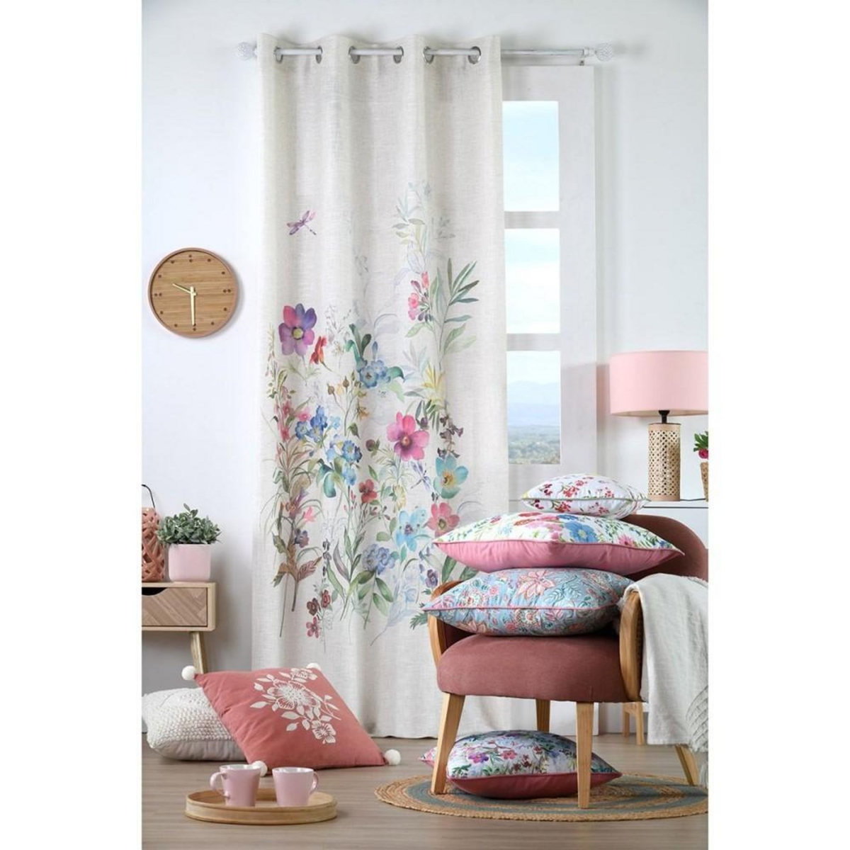 Lovely Casa Rideau à œillets 140x260 cm Magnolia