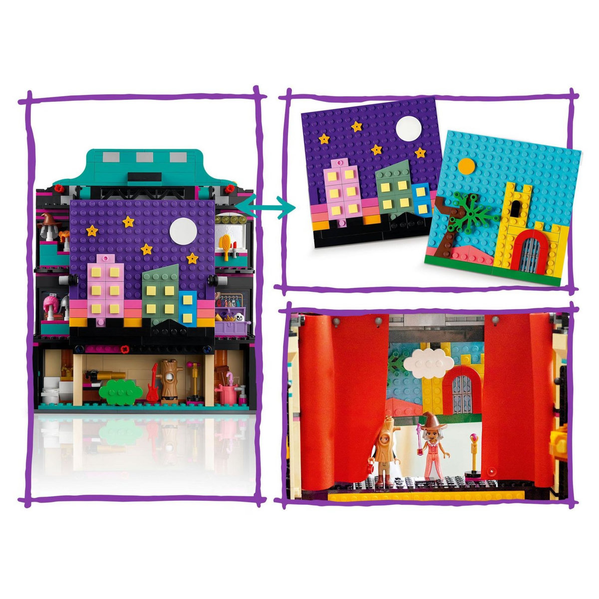 LEGO Friends 41714 L&rsquo;École de Théâtre d&rsquo;Andréa, Jeu Créatif, Filles et Garçons de 8 Ans