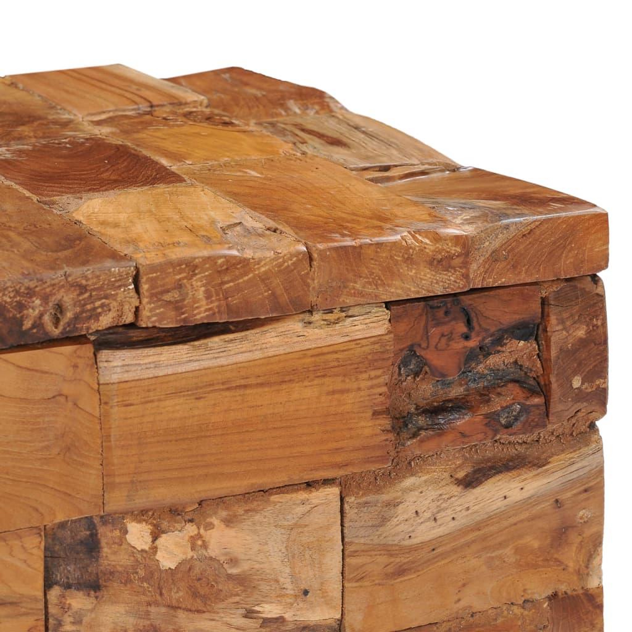 Voir la diapositive 5 : VIDAXL Tabouret de rangement Bois de teck massif