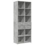 Voir la diapositive 2 : VIDAXL Buffet haut gris beton 70x42,5x185 cm bois d'ingenierie