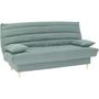 Voir la diapositive 3 : MARKET24 Clic clac 3 places - vert amande - Couchage 125x190 cm - Avec coussins