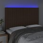 Voir la diapositive 3 : VIDAXL Tete de lit a LED Marron fonce 144x5x118/128 cm Tissu
