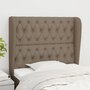 Voir la diapositive 1 : VIDAXL Tete de lit avec oreilles Taupe 103x23x118/128 cm Tissu