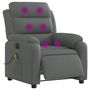 Voir la diapositive 3 : VIDAXL Fauteuil inclinable de massage electrique gris fonce tissu