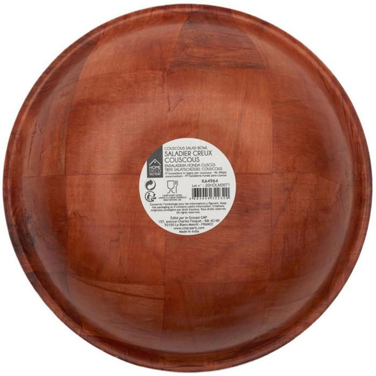 Paris Prix Saladier Creux  Couscous  25cm Marron