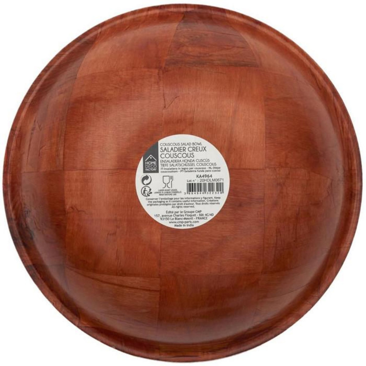 Paris Prix Saladier Creux  Couscous  25cm Marron