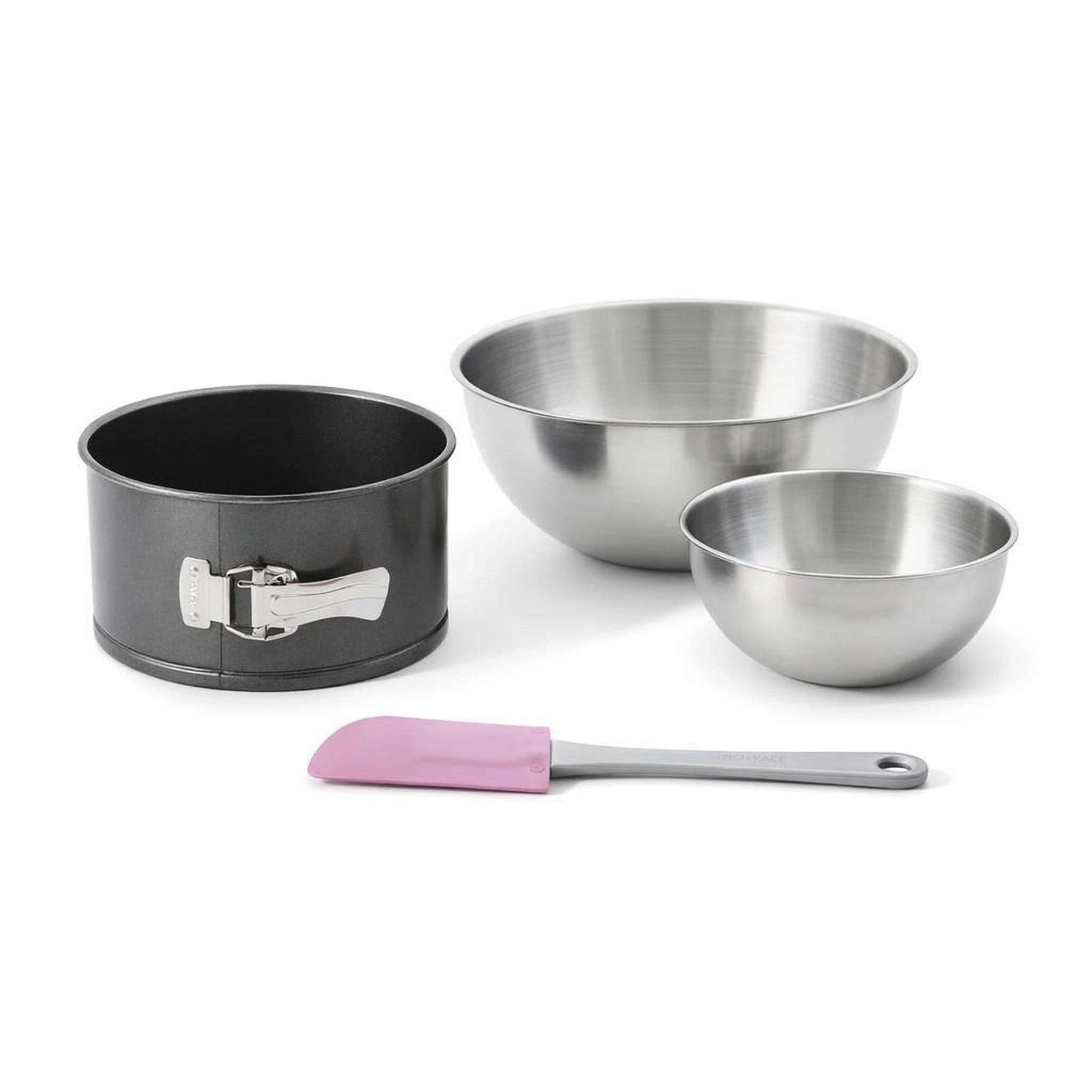 ZENKER Set de 4 ustensiles de pâtisserie moule à gâteaux 2 bols et spatule black metallic black mettallic zenker  black mettallic