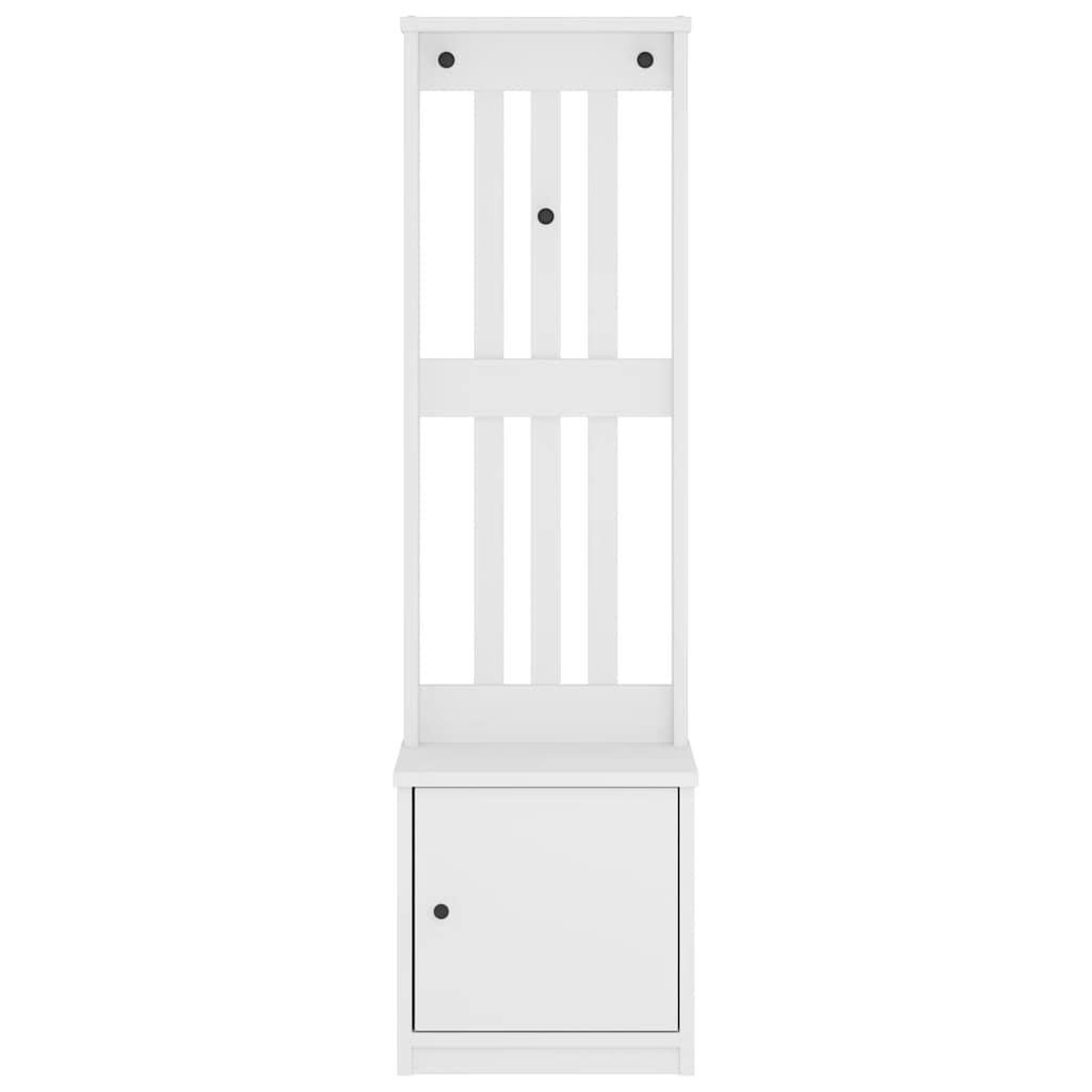 Voir la diapositive 5 : VIDAXL Portemanteau SANDENS blanc 45x40x159,5 cm bois massif pin