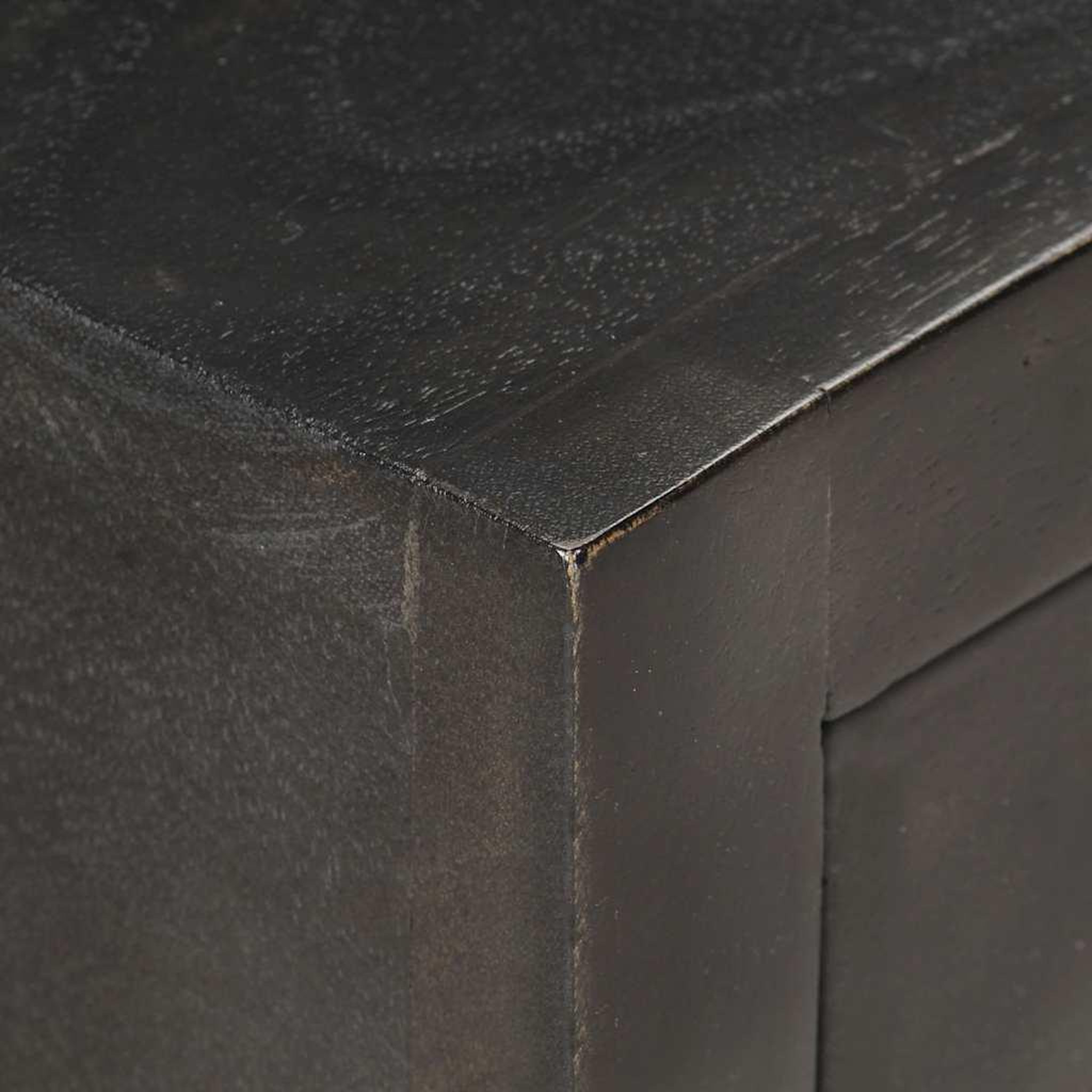 Voir la diapositive 4 : VIDAXL Table de chevet noir et dore 40x30x50cm bois de manguier massif