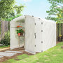 Voir la diapositive 4 : OUTSUNNY Serre tunnel de jardin 6 m² porte bâche PE haute densité 220g/m² blanc