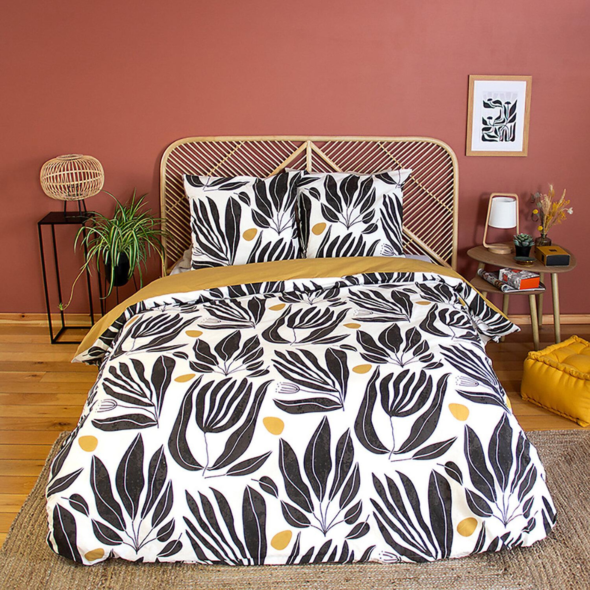 Voir la diapositive 2 : Home collection Parure de couette 3 pcs 240x220 100% coton 57 fils, nolie
