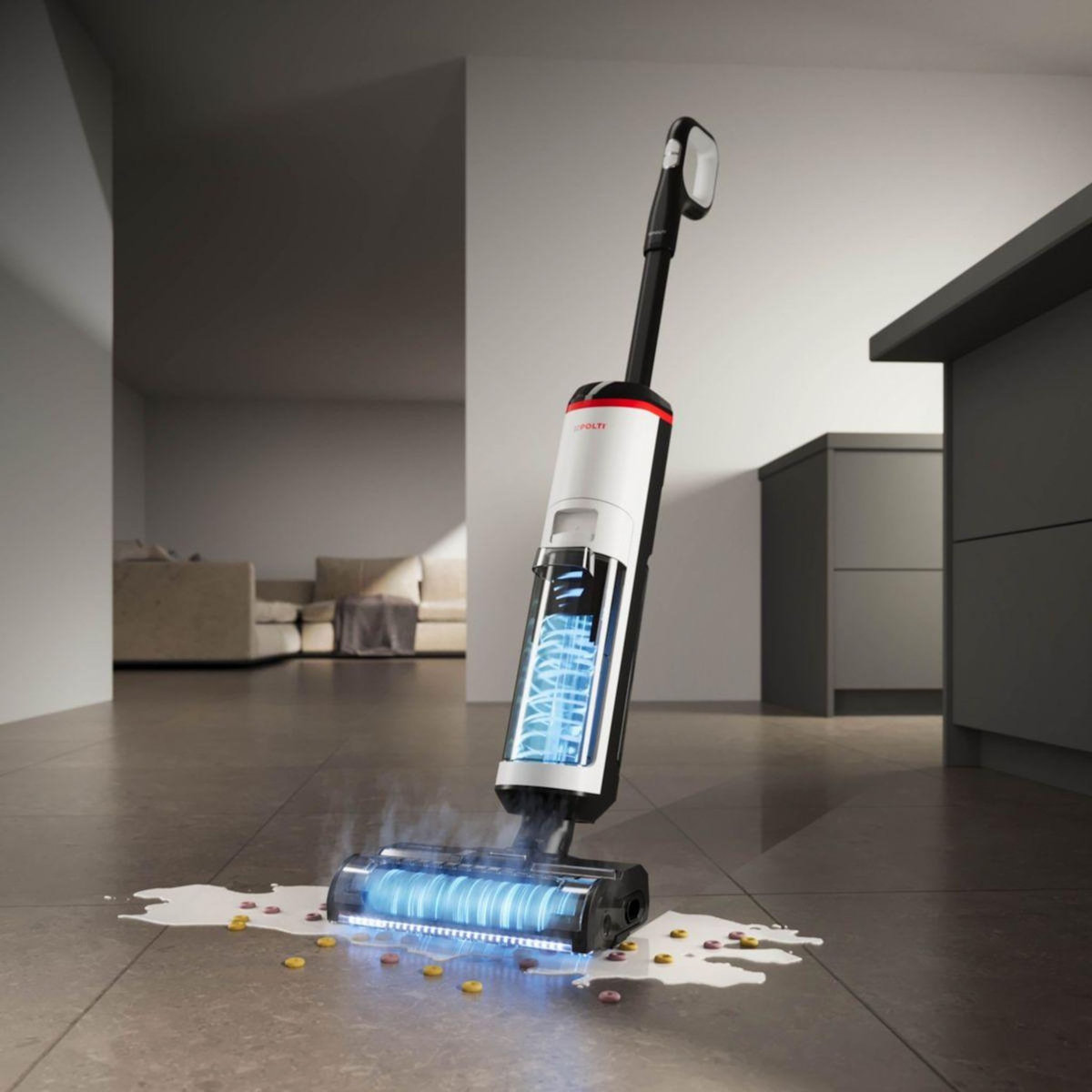 POLTI Aspirateur laveur RollySteam WD30C sans fil avec fonction vapeur