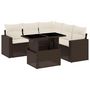 Voir la diapositive 2 : VIDAXL Salon de jardin avec coussins 6 pcs marron resine tressee