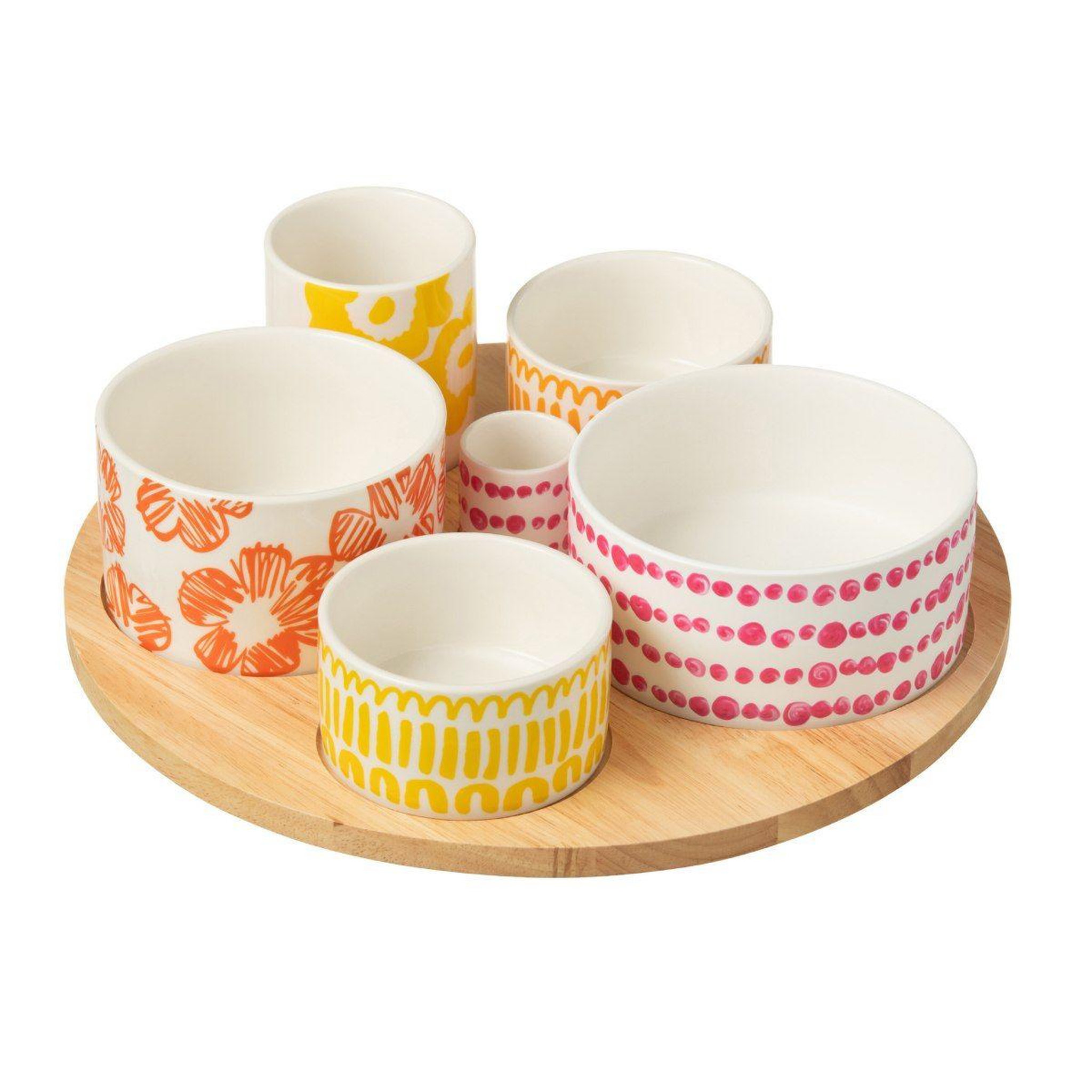 J-LINE Service apéritif 7 pièces  fiesta sud  30cm multicolore