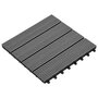 Voir la diapositive 3 : VIDAXL Carreaux de terrasse WPC 30x30 cm 11 pcs 1 m2 Gris