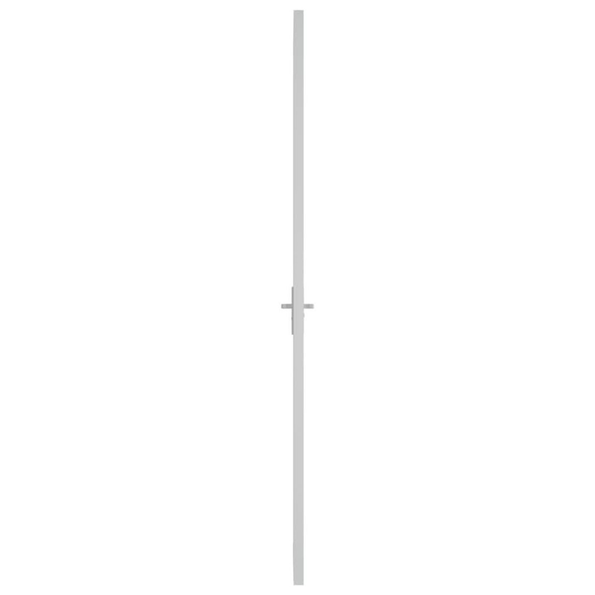 VIDAXL Porte interieure 93x201,5 cm Blanc Verre ESG et aluminium