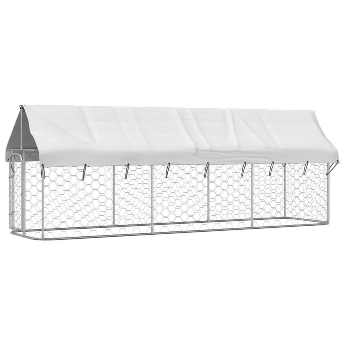 VIDAXL Chenil exterieur avec toit 400x100x150 cm