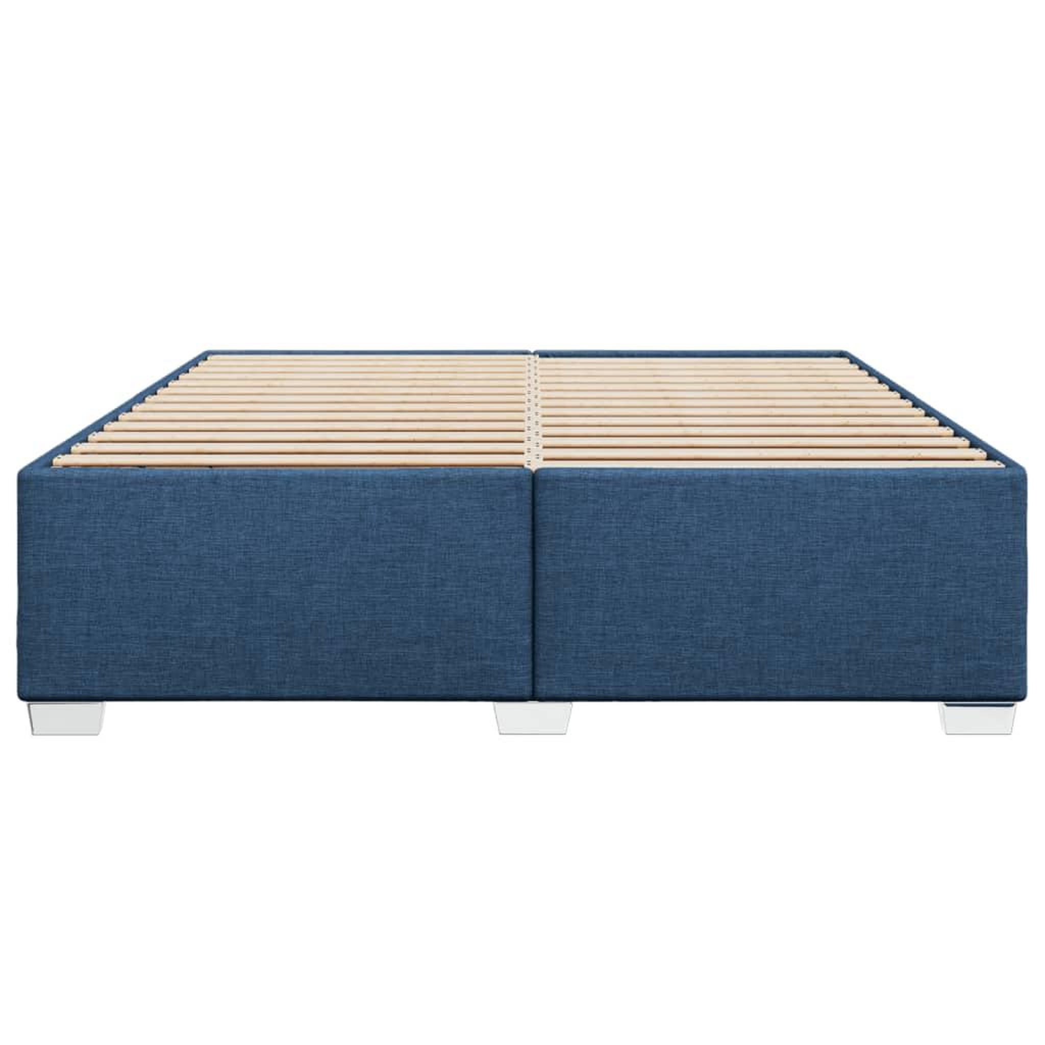 Voir la diapositive 4 : VIDAXL Cadre de lit sans matelas bleu 200x200 cm tissu