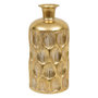 Voir la diapositive 1 : ATMOSPHERA Vase Strié en Métal  Belli  41cm Doré