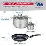 Voir la diapositive 2 : ELO Ensemble de 1 Poêle de cuisson 28 cm et 2 faitouts 12 et 24 cm Elo Prima Brillant