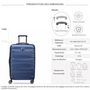 Voir la diapositive 2 : Delsey Valise rigide Air Armour TSA polycarbonate 68cm