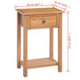 Voir la diapositive 6 : VIDAXL Table console 50 x 32 x 75 cm Bois de chene massif