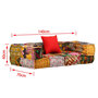 Voir la diapositive 6 : VIDAXL Pouf modulaire a 2 places Patchwork Tissu