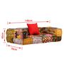 Voir la diapositive 6 : VIDAXL Pouf modulaire a 2 places Patchwork Tissu
