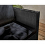 Voir la diapositive 6 : BEST MOBILIER Wanaka - salon de jardin en résine tressée - 5 places - coussins noir