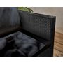 Voir la diapositive 6 : BEST MOBILIER Wanaka - salon de jardin en résine tressée - 5 places - coussins noir