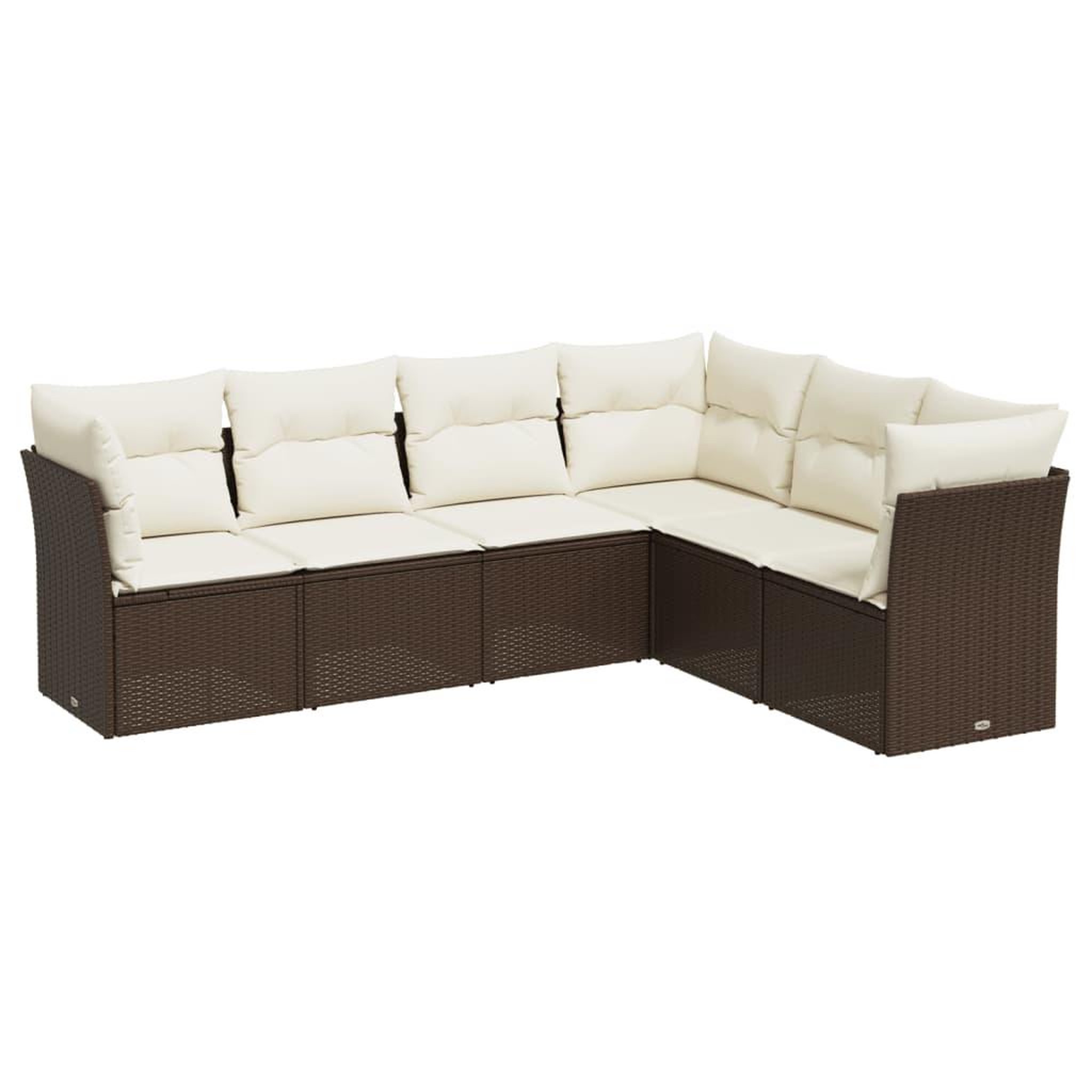 Voir la diapositive 2 : VIDAXL Salon de jardin avec coussins 6 pcs marron resine tressee