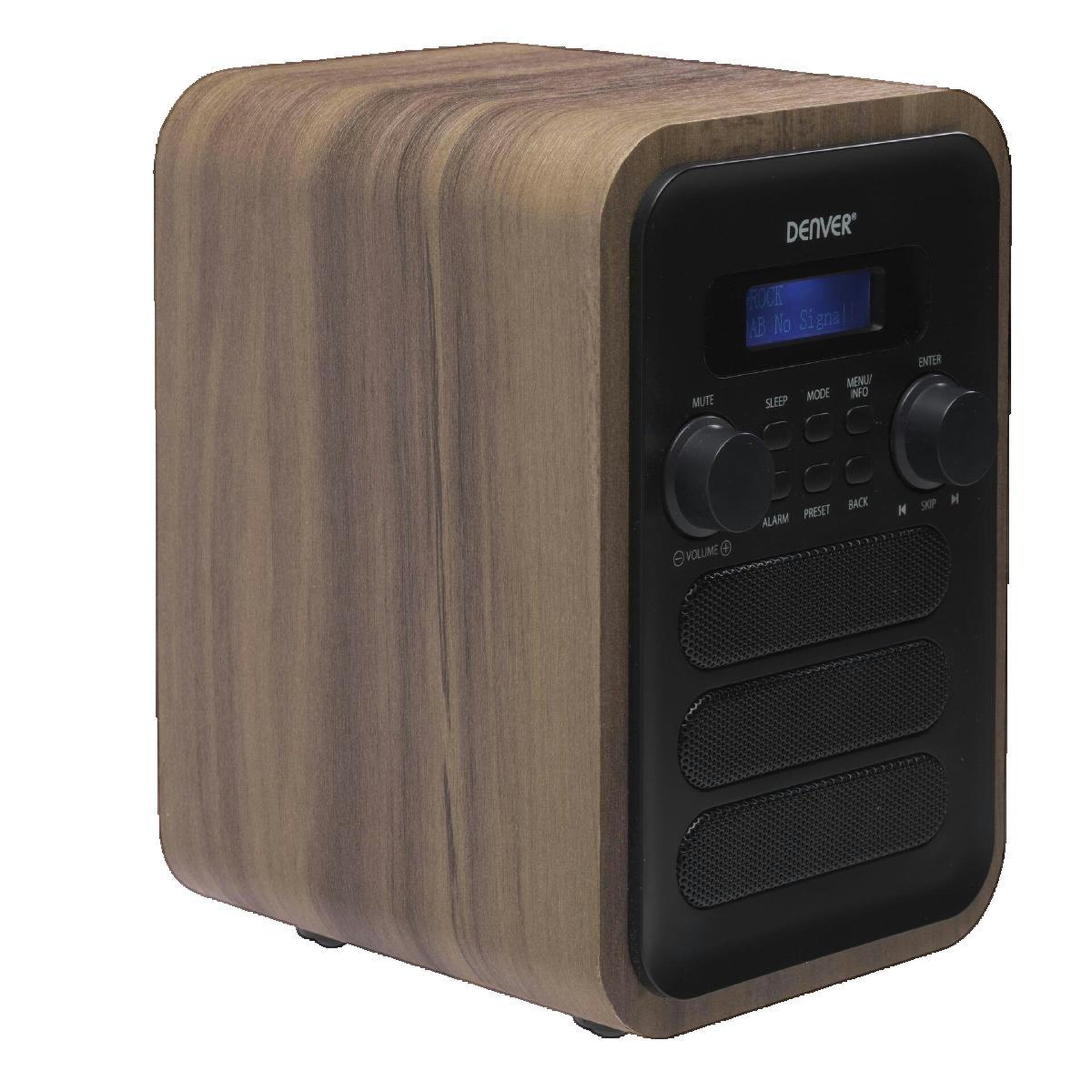 Denver Electronics Radio Numérique Denver Electronics DAB-48 - 2.5 Watt - Gris et Bois