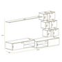 Voir la diapositive 3 : Paris Prix Ensemble Meuble TV  Switch XXIV  250cm Gris & Naturel