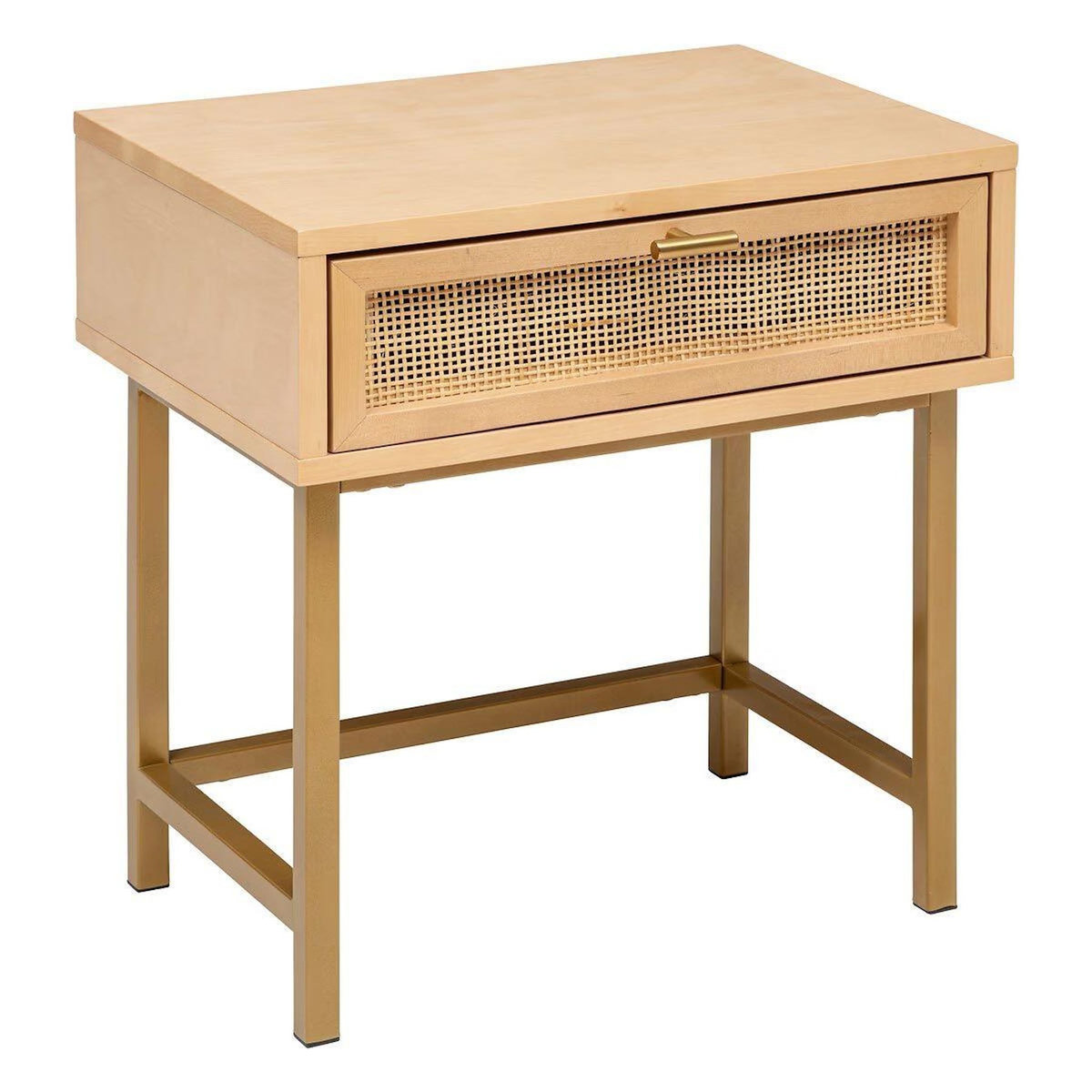 ATMOSPHERA Table de Chevet 1 Tiroir Cannage  Rayo  50cm Naturel