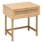 Voir la diapositive 1 : ATMOSPHERA Table de Chevet 1 Tiroir Cannage  Rayo  50cm Naturel