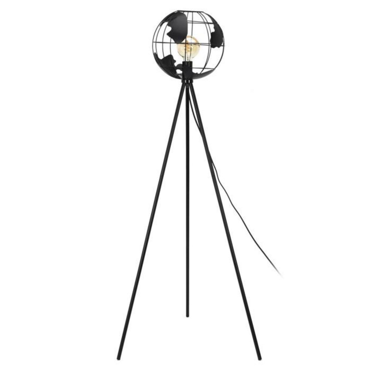 Paris Prix Lampadaire Design en Métal  Globe  158cm Noir