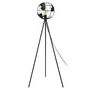 Voir la diapositive 2 : Paris Prix Lampadaire Design en Métal  Globe  158cm Noir