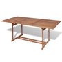 Voir la diapositive 1 : VIDAXL Table de jardin 180x90x75 cm Bois de teck solide