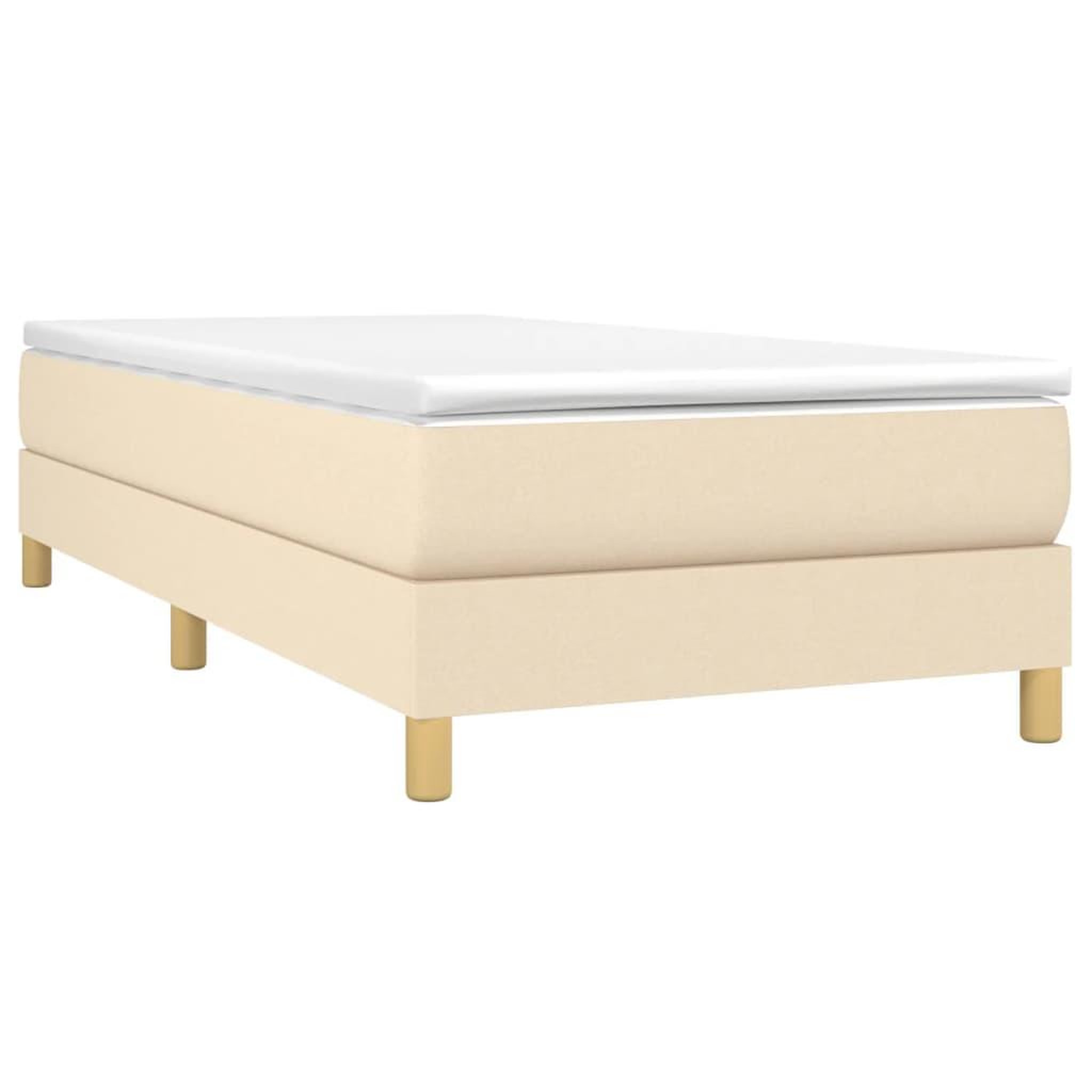 Voir la diapositive 3 : VIDAXL Cadre de lit sans matelas creme 90x190 cm tissu