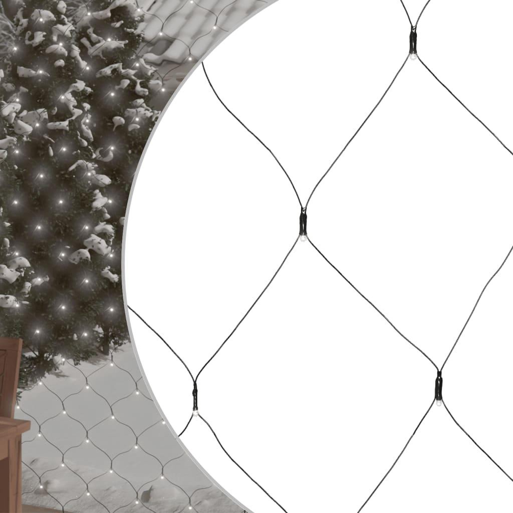 VIDAXL Filet lumineux blanc froid de Noël 3x3 m 306 LED Int/ext